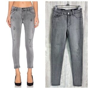 NEW! REVOLVE RES KITTY SKINNY Jeans in DIO Size 26 Womens Grey Denim Distressed